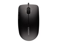 CHERRY MC 2000 - Mus - höger- och vänsterhänta - infraröd - 3 knappar - kabelansluten - USB - svart JM-0600-2