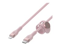 Belkin BoostCharge - Lightning-kabel - USB-C hane till Lightning hane - 1 m - rosa CAA011BT1MPK