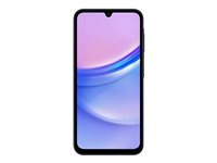 Samsung Galaxy A15 - 4G älypuhelin - Kaksois-SIM - RAM 4 Gt / sisäinen muisti 128 Gt - microSD slot - OLED-näyttö - 6.5" - 2340 x 1080 pikseliä (90 Hz) - 3 takakameraa 50 megapikseliä, 5 MP, 2 MP - front camera 13 MP - sininen musta SM-A155FZKDEUB