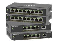 NETGEAR Plus GS305EP - Kytkin - smart - 5 x 10/100/1000 (4 PoE+) - työpöytä, seinään asennettava - PoE+ (63 W) GS305EP-100PES