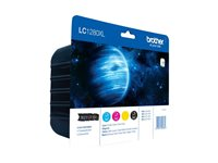 Brother LC1280XLVALBP - 4-pack - hög kapacitet - svart, gul, cyan, magenta - original - blister - bläckpatron - för P/N: MFCJ5110DWC1 LC1280XLVALBP