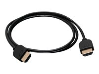 C2G 6ft 4K HDMI Cable - Ultra Flexible Cable with Low Profile Connectors - HDMI-kaapeli - HDMI uros to HDMI uros - 1.83 m - kaksoiseristetty - musta 41364