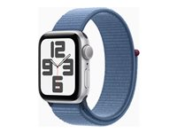 Apple Watch SE (GPS) - 2. sukupolvi - 40 mm - hopea - älykello kanssa urheiluranneke - tekstiili - talvensininen - 32 Gt - Wi-Fi, Bluetooth - 26.4 g MRE33KS/A