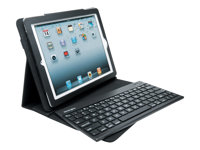 Kensington KeyFolio Pro 2 Removable Keyboard, Case & Stand - Tangentbord och foliefodral - trådlös - Bluetooth - Nordisk - svart tangentbord, svart fodral K39755PN