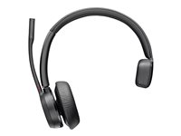 Poly Voyager 4310 - Voyager 4300 UC series - micro-casque - sur-oreille - Bluetooth - sans fil, filaire - USB-A - noir - certifié Zoom 77Y92AA