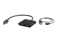 C2G DisplayPort 1.2 to Dual HDMI MST Hub - Video-/audiokytkin - 2 x HDMI - työpöytä 84293