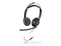 HP Poly Blackwire 5220 - Headset - på örat - kabelansluten - 3,5 mm kontakt - svart - Avaya-certifierad, Certifierad för Skype for Buisness, Cisco Jabber-certifierad, Optimerad för UC 85Q68AA