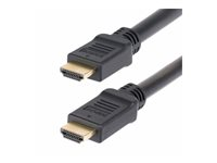 Startech 15m Active HDMI 2.0 Cable, CMP, Plenum Rated, 4K 60Hz - High Speed - HDMI-kabel - HDMI hane till HDMI hane - 15 m - skärmad - svart - aktiv, Enkelriktad, 4K60Hz stöd, HDR10-stöd HD2AP-15M-HDMI-CABLE