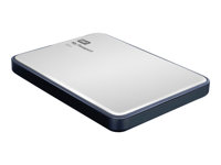 WD My Passport Slim WDBPDZ0020BAL - Hårddisk - krypterat - 2 TB - extern (portabel) - USB 3.0 - silver WDBPDZ0020BAL-EESN