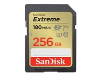 SanDisk Extreme - Flash-muistikortti - 256 Gt - Video Class V30 / UHS-I U3 / Class10 - SDHC UHS-I SDSDXVV-256G-GNCIN