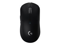 Logitech PRO X SUPERLIGHT Wireless Gaming Mouse - Hiiri - optinen - 5 painiketta - langaton - 2.4 GHz - USB Logitech LIGHTSPEED -vastaanotin - musta 910-005880