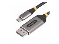 StarTech 10ft (3m) USB-C to DisplayPort Adapter Cable, 8K 60Hz - Adapterkabel - USB-C (hane) till DisplayPort (hane) spärrad - USB4 / Thunderbolt 3 / Thunderbolt 4 / DisplayPort 1.4 - 3 m - 8K60Hz stöd, 4K144Hz stöd - grå, svart 142-USBC-DP-8K-10F