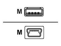 Belkin - USB-kabel - USB (hane) till mini-USB typ B (hane) - USB 2.0 - 1.8 m - vit F3U155CP1.8MWHT