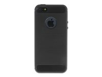 Insmat Carbon And Steel Style - Skydd för mobiltelefon - kolfiber - för Apple iPhone SE 650-1706