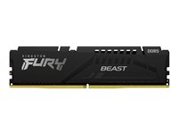 Kingston FURY Beast - DDR5 - moduuli - 16 Gt - DIMM 288 nastaa - 6800 MHz / PC5-54400 - CL34 - 1.4 V - puskuroimaton - on-die ECC - musta KF568C34BBE-16