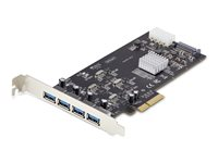 Startech 4-Port USB-A PCIe Card, USB 3.2 5Gbps, 4x USB Controllers - USB-adapter - PCIe 2.0 x4 - USB 3.2 Gen 1 x 4 - svart - för P/N: FCREADMICRO3V2, USB315AC1M, USB3S2SAT3CB P5Q4A-USB-CARD