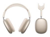 Apple AirPods Max - Hörlurar med mikrofon - fullstorlek - Bluetooth - trådlös - aktiv brusradering - starlight MWW53DN/A