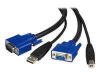 StarTech 3 m 2-i-1 universell USB KVM-kabel - Video/USB-kabel - HD-15 (VGA), USB typ B (hane) till USB, HD-15 (VGA) - 3 m - för P/N: RKCOND17HD, SV231USBGB, SV231USBLC, SV431USB, SV431USBAE, SV431USBAEGB, SV431USBDDM SVUSB2N1_10