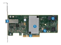 Intel RAID Controller RS3FC044 - Kontrollerkort (RAID) - 8 Kanal - SATA 6Gb/s / SAS 12Gb/s - låg profil - RAID 0, 1, 10, JBOD, 1E - PCIe 3.0 x8 RS3FC044