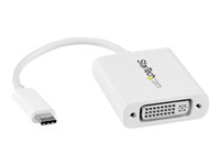 StarTech USB C to DVI Adapter - White - 1920x1200 - USB Type C Video Converter for Your DVI D Display / Monitor / Projector (CDP2DVIW) - Extern videoadapter - USB-C - DVI - vit - för P/N: TB4CDOCK CDP2DVIW