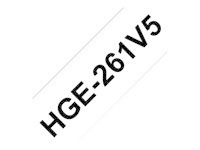Brother HGE-261V5 - Musta valkoisella - Rulla (3,6 cm x 8 m) 5 kasetti(a) laminaattinauha malleihin P-Touch PT-9500pc, PT-9700PC, PT-9800PCN; P-Touch R RL-700S HGE261V5