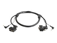 C2G VGA270 UXGA Monitor Cable - VGA-/ljudkabel - HD-15 (VGA), mini-phone stereo 3.5 mm (hane) till HD-15 (VGA), mini-phone stereo 3.5 mm (hane) - 10 m - tumskruvar, högervinklad kontakt - svart 81166