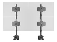 Multibrackets M - Asennuspakkaus (2 kiinnikettä, 2 stands) malleihin 4 LCD-näyttöä - alumiini, teräs - musta -näytön koko: 24"-32" - pöytäasennus 7350105212734