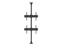 Multibrackets M Pro MBFC2U - Asennuspakkaus (kattoasennus, lattiakiinnitys) malleihin 2 LCD-näyttöä - alumiini, teräs - musta -näytön koko: 40"-65" 7350073733637