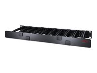 APC Horizontal Cable Manager Single-Sided with Cover - Rackkabelhanteringspanel med skydd - svart - 1U - TAA-kompatibel - för P/N: AR4012A, AR4017A, AR4032A, AR4038LA, SRT5KRMXLT-A, SRT6KRMXLT-A, SRT8KRMXLT-A AR8612