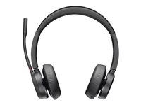 Poly Voyager 4320-M - Micro-casque - sur-oreille - Bluetooth - sans fil, filaire - USB-A, USB-A via adaptateur Bluetooth - noir - certifié Zoom, Certifié pour Microsoft Teams 77Z00AA