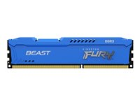 Kingston FURY Beast - DDR3 - pakkaus - 8 Gt: 2 x 4 Gt - DIMM 240-nastainen - 1600 MHz / PC3-12800 - CL10 - 1.5 V - puskuroimaton - non-ECC - sininen KF316C10BK2/8