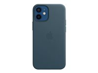 Apple - Skydd för mobiltelefon - med MagSafe - läder - baltisk blå - för iPhone 12 mini MHK83ZM/A