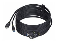 StarTech.com 10ft (3m) DisplayPort and USB 5Gbps KVM Cable - Tangentbords-/video-/muskabel - USB typ A, DisplayPort (hane) till USB Type B, DisplayPort (hane) - 3 m - 4K60Hz stöd, HDR10-stöd - svart DU12210-KVM-CABLE