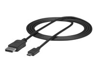 StarTech 6ft/1.8m USB C to DisplayPort 1.2 Cable 4K 60Hz, USB-C to DisplayPort Adapter Cable HBR2, USB Type-C DP Alt Mode to DP Monitor Video Cable, Works with Thunderbolt 3, Black - USB-C Male to DP Male - DisplayPort-kabel - USB-C (hane) till DisplayPort (hane) - Displayport 1.2/Thunderbolt 3 - 1.8 m - 4K60Hz (3840 x 2160) stöd - svart - för P/N: TB33A1C, TB3DK2DPPD, TB3DK2DPPDUE, TB3DK2DPW, TB3DK2DPWUE, TB3DKDPMAW, TB3DKDPMAWUE CDP2DPMM6B