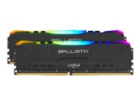 Ballistix RGB - DDR4 - pakkaus - 64 Gt: 2 x 32 Gt - DIMM 288 nastaa - 3600 MHz / PC4-28800 - CL16 - 1.35 V - puskuroimaton - non-ECC - musta BL2K32G36C16U4BL