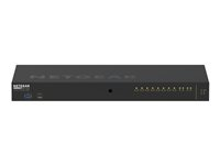 NETGEAR AV Line M4250-10G2F-PoE+ - Kytkin - L3 - Hallinnoitu - 10 x 10/100/1000 (8 PoE+) + 2 x Gigabit SFP - sivusta sivuun ilmavirtaus - telineeseen asennettava - PoE+ (240 W) - AC GSM4212P-111EUS