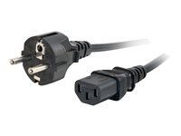 C2G Universal Power Cord - Virtajohto - power CEE 7/7 (uros) to power IEC 60320 C13 - 50 cm - valettu - musta - Eurooppa 88541