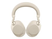 Jabra Evolve2 85 UC Stereo - Kuulokkeet + mikrofoni - täysikokoinen - Bluetooth - langaton, langallinen - aktiivinen melunpoisto - 3,5 mm jakkiliitin - melua vaimentava - beige 28599-989-898