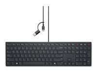 Dell Pro Silent Wired Collaboration Keyboard KB525C - Tangentbord - USB, USB-C - QWERTY - USA, internationellt - med 3 years NBD Advance Exchange KB525C-EN-EMEA