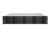 QNAP TS-h1277XU-RP - NAS-palvelin - 12 telineet - telineasennettava - SATA 6Gb/s - RAID RAID 0, 1, 5, 6, 10, 50, JBOD, 5 hot spare, 6 hot spare, 60, 10 hot spare, RAID TP - RAM 128 Gt - Gigabit Ethernet / 10 Gigabit Ethernet / 10Gbps SFP+ - iSCSI tuki - 2U TS-H1277XU-RP-3700X-128G