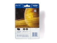 Brother LC1100BK - 2-pack - svart - original - blister med akustiskt / elektromagnetiskt alarm - bläckpatron - för Brother DCP-185, 395, 585, 6690, J715, MFC-490, 5490, 790, 795, 990, J615; Justio MFC-5890 LC1100BKBP2DR