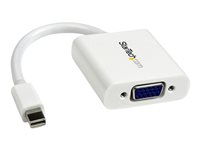 StarTech Mini DisplayPort till VGA-adapter - Aktiv Mini DP till VGA-konverterare - 1080p video - mDP eller Thunderbolt 1/2 Mac/PC till VGA-skärm/projektor - mDP 1.2 till VGA-dongel - Vit - Videokonverterare - VGA - DisplayPort - vit MDP2VGAW