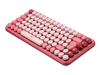 Logitech POP Keys - Tangentbord - trådlös - Bluetooth 5.1, Bluetooth LE - QWERTY - USA, internationellt - tangentbrytare: Brown Tactile - heartbreaker 920-010737