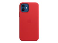 Apple - (PRODUCT) RED - skydd för mobiltelefon - med MagSafe - läder - röd - för iPhone 12, 12 Pro MHKD3ZM/A
