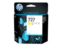 HP 727 - 40 ml - gul - original - bläckpatron - för DesignJet T1500, T1530, T2500, T2530, T920, T930 B3P15A