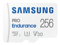 Samsung PRO Endurance MB-MJ256KA - Flash-muistikortti (microSDXC to SD -adapteri sisältyvä) - 256 Gt - Video Class V30 / UHS-I U3 / Class10 - microSDXC UHS-I - valkoinen MB-MJ256KA/EU