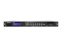 QNAP QGD-1600 - Kytkin - smart - 4 x 10/100/1000 (PoE++) + 10 x 10/100/1000 (PoE+) + 2 x yhdistelmä Gigabit SFP (PoE+) - telineeseen asennettava - AC QGD-1600-8G