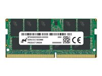 Micron - DDR4 - moduuli - 16 Gt - SO-DIMM 260-pin - 3200 MHz / PC4-25600 - CL22 - 1.2 V - puskuroimaton - ECC MTA18ASF2G72HZ-3G2R1R