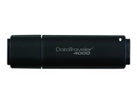 Kingston DataTraveler 4000 - Managed - USB flash-enhet - krypterat - FIPS 140-2 Level 2 - 16 GB - USB 2.0 - TAA-kompatibel DT4000M/16GB