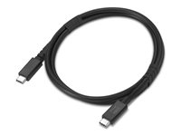 Lenovo - Thunderbolt-kabel - USB-C (hane) till USB-C (hane) - Thunderbolt 5 - 48 V - 5 A - 1 m - USB-strömförsörjning (240W), upp till 80 Gbps dataöverföringshastighet, 8K60Hz stöd - svart 4X91U94411